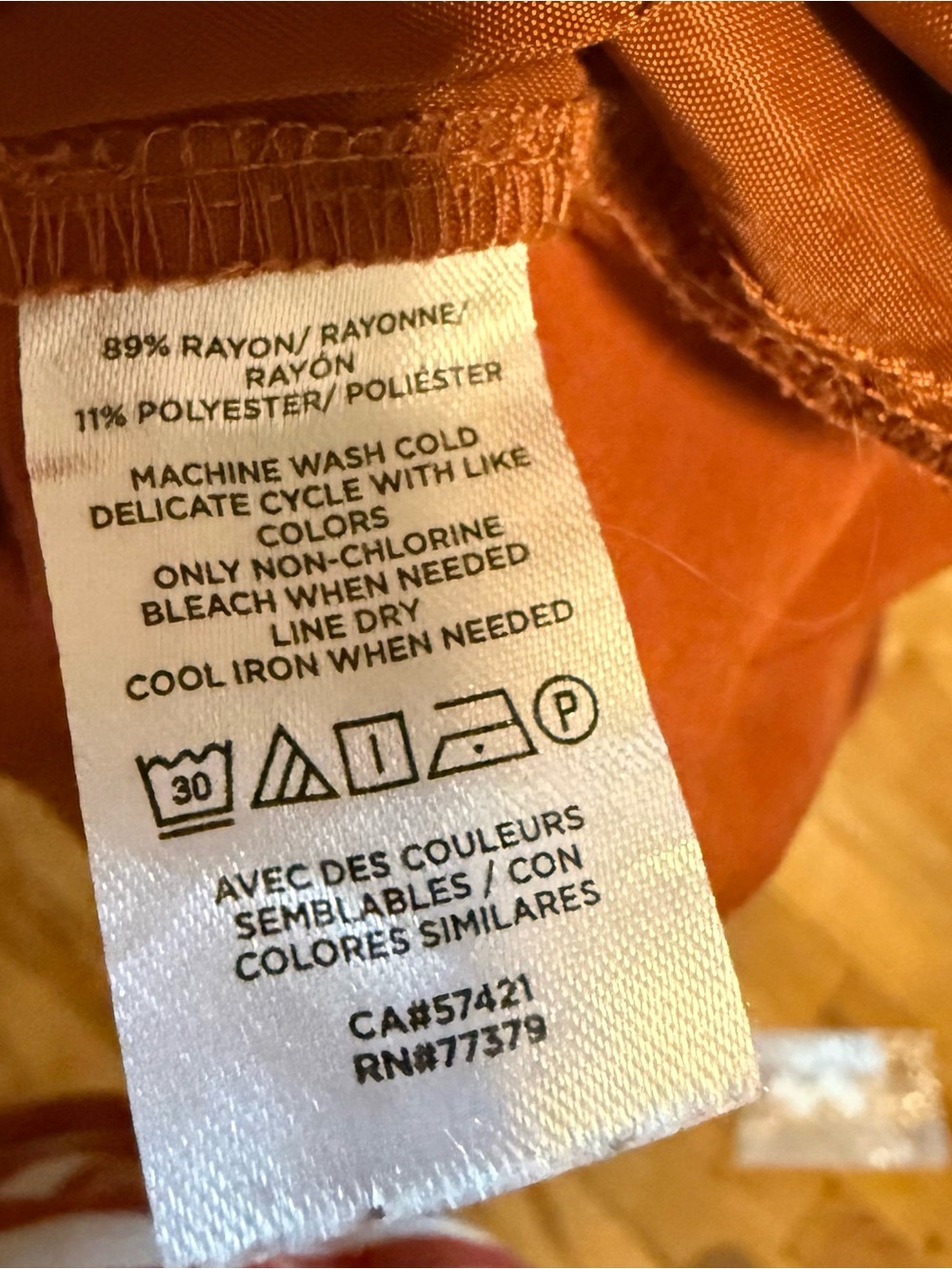Ann Taylor Women’s Elastic Waist Wide-Leg Pants - Rust - Picture 4 of 5